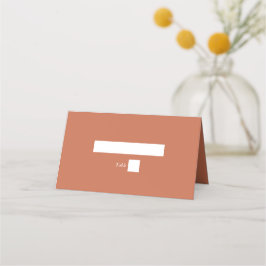 Terracotta Elegant Script Calligraphy Wedding Plaatskaartje