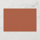 Terracotta Elegant Script Trouwreceptie Informatiekaartje (Achterkant)