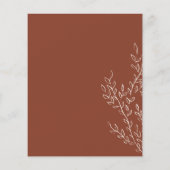 Terracotta Elegant Tiny Flower Botanical budget Flyer (Achterkant)