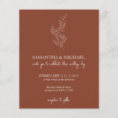 Terracotta Elegant Tiny Flower Botanical budget Flyer (Voorkant)