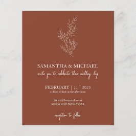 Terracotta Elegant Tiny Flower Botanical budget Flyer
