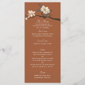 Terracotta Elegant Vintage Magnolia Wedding Menu (Voorkant)