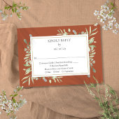 Terracotta Elegant Waterverf Greenery RSVP Kaartje