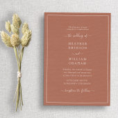 Terracotta Elegant Wedding Kaart