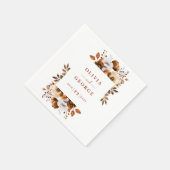 Terracotta Elegante Country Floral bruiloft servet (Hoek)