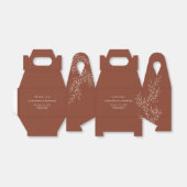 Terracotta Elegante Ivy Floral Bedankdoosjes (Uitgevouwen)