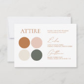 Terracotta Emerald Sage Wedding Color Palette Kaar RSVP Kaartje (Voorkant)
