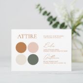 Terracotta Emerald Sage Wedding Color Palette Kaar RSVP Kaartje (Staand voorkant)