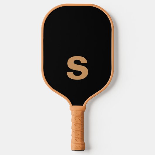 Terracotta en Black | Modern monogram Pickleball Paddle (Voorkant)
