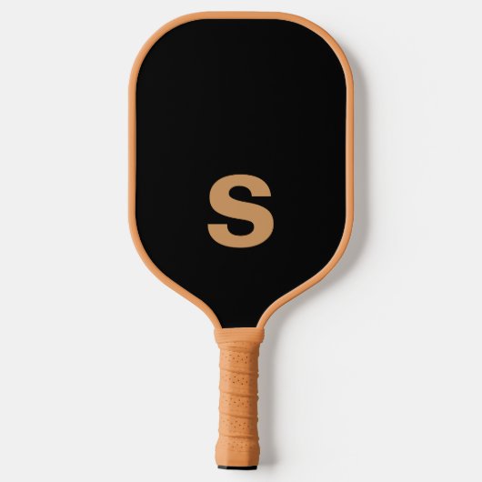 Terracotta en Black | Modern monogram Pickleball Paddle (Achterkant)