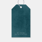 Terracotta en Blauwgroen Blue Love en Bedankt Gift Cadeaulabel (Achterkant)