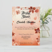 Terracotta en Blush Macrame Boho Bruidsfeest Kaart (Staand voorkant)