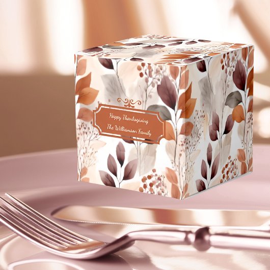 Terracotta en Bourgogne vallen bladeren | Thanksgi Bedankdoosjes