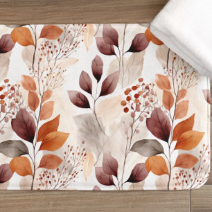 Terracotta en Bourgondië Herfstbladeren Boho Her Badmat
