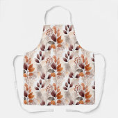 Terracotta en Bourgondië Herfstbladeren | Boho Her Schort (Voorkant)