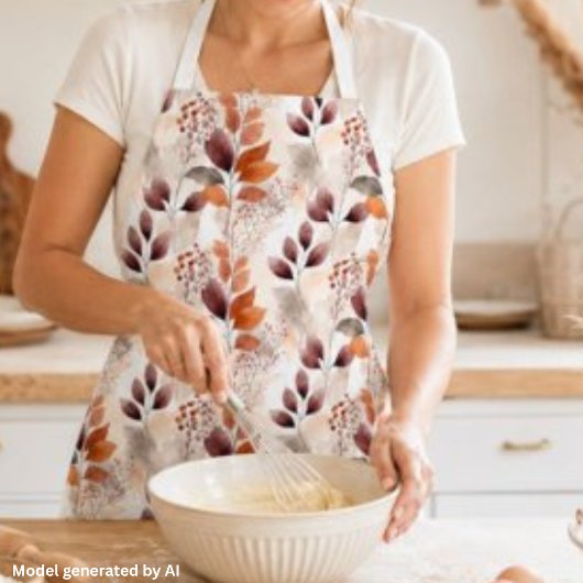 Terracotta en Bourgondië Herfstbladeren | Boho Her Schort