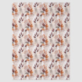 Terracotta en Bourgondië Herfstbladeren | Boho Her Tissuepapier (Voorkant)