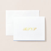 Terracotta en Folie bruiloft RSVP Response Kaart (Voorkant met envelop)