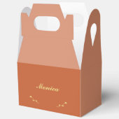 Terracotta en goud bruidsmeisje gunst dozen bedankdoosjes (Open)