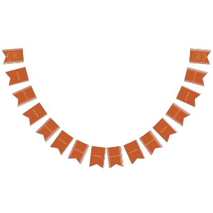 Terracotta en gouden bruiloft Bunting Flags Banner