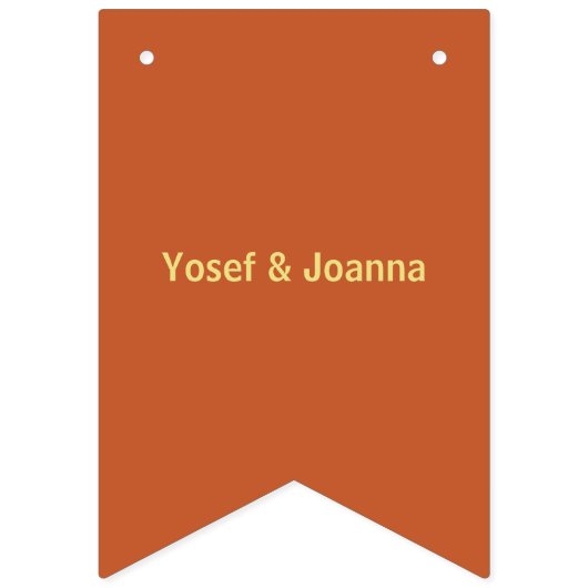 Terracotta en gouden bruiloft Bunting Flags Banner (Tweede vlag)