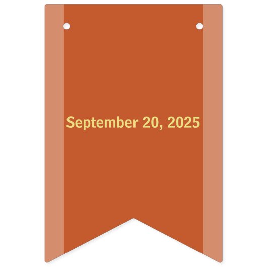 Terracotta en gouden bruiloft Bunting Flags Banner (Derde vlag)