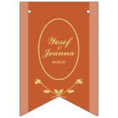 Terracotta en gouden bruiloft Bunting Flags Banner (Tweede vlag)