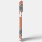 Terracotta en Grey Tartan met naam Case-Mate iPhone Case (Achterkant / Rechts)
