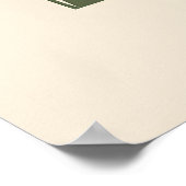 Terracotta en groene Abstracte botanische minimali Poster (Hoek)