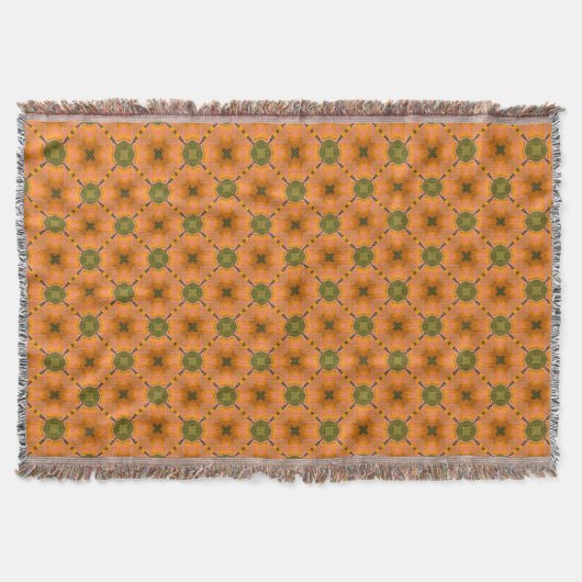 Terracotta en groene Tegels Deken (Voorkant)