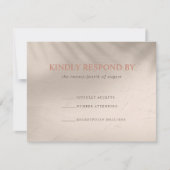 Terracotta en het zand-element RSVP kaartje (Voorkant)