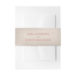 Terracotta en het zand-element uitnodigingen wikkel