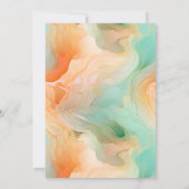 Terracotta en Jade Marmer bruiloft uitnodiging (Achterkant)