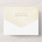 Terracotta en Navy Blue Elegant Herfst Bruiloft All In One Uitnodiging (Achterkant)