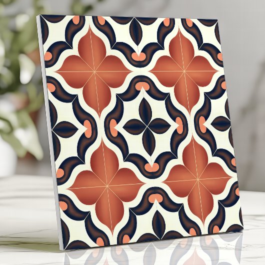 Terracotta en Navy Spaans Tegeltje