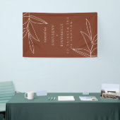 Terracotta en Ruscus Greenery Welcome Wedding Spandoek (Beurs)