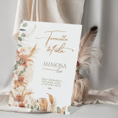 Terracotta en Tequila Mimosa Bar Vrijgezellenfeest Reclamebord Met Voetstuk