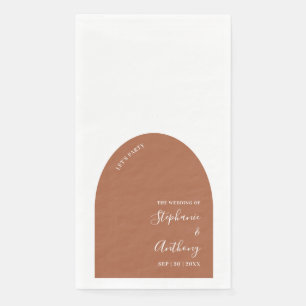 Terracotta en White Arch Wedding Servet