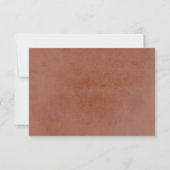 Terracotta en White Floral Boho Wedding RSVP (Achterkant)