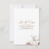 Terracotta en White Flowers Boho Save the Date (Voorkant)