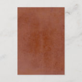 Terracotta en White Flowers Boho Wedding Details Informatiekaartje (Achterkant)