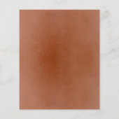 Terracotta en White Flowers Boho Wedding Menu (Achterkant)