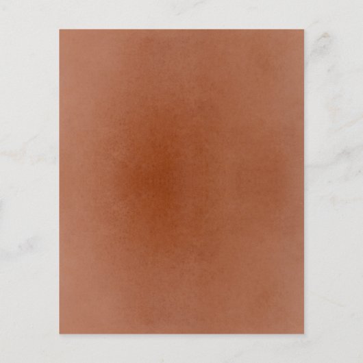 Terracotta en White Flowers Boho Wedding Menu (Achterkant)