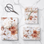Terracotta en White Flowers Botanische Boho Exotic Inpakpapier Vel<br><div class="desc">Terracotta en witte bloemen: pakpapier voor verpakkingsdoeleinden</div>