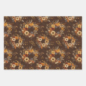 Terracotta en White Flowers Botanische Boho Exotic Inpakpapier Vel (Voorkant 2)