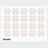 Terracotta en White Orchid Flowers Boho Wedding Ronde Sticker (Vel)
