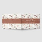 Terracotta en White Orchids Floral Boho Wedding Gastenboek (Volledig)