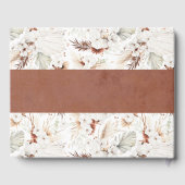 Terracotta en White Orchids Floral Boho Wedding Gastenboek (Achterkant)