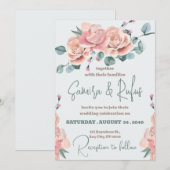 Terracotta en White Orchids Flowers Boho Wedding Kaart (Voorkant / Achterkant)