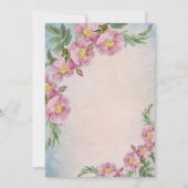 Terracotta en White Orchids Flowers Boho Wedding Kaart (Achterkant)